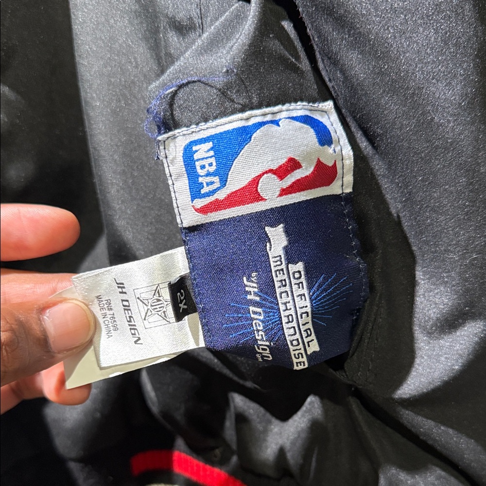 Vintage Jeff Hamilton Black LA Clippers NBA Logo Men's Jacket Varsity Jacket - Picture 13 of 14